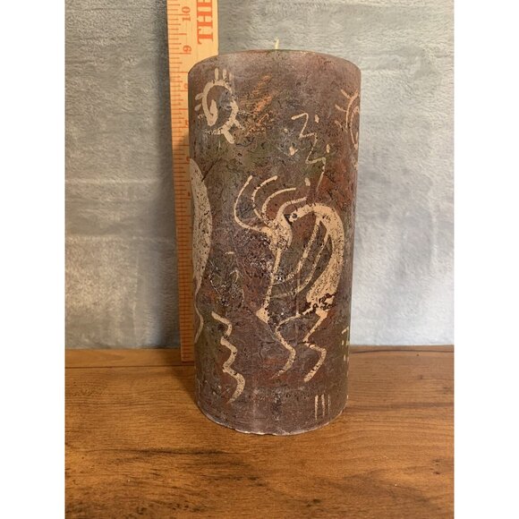 Kokopelli Pillar Candle NEW 8” Tall Hopi Glows‎ When Lit Flute Rare - Picture 5 of 8
